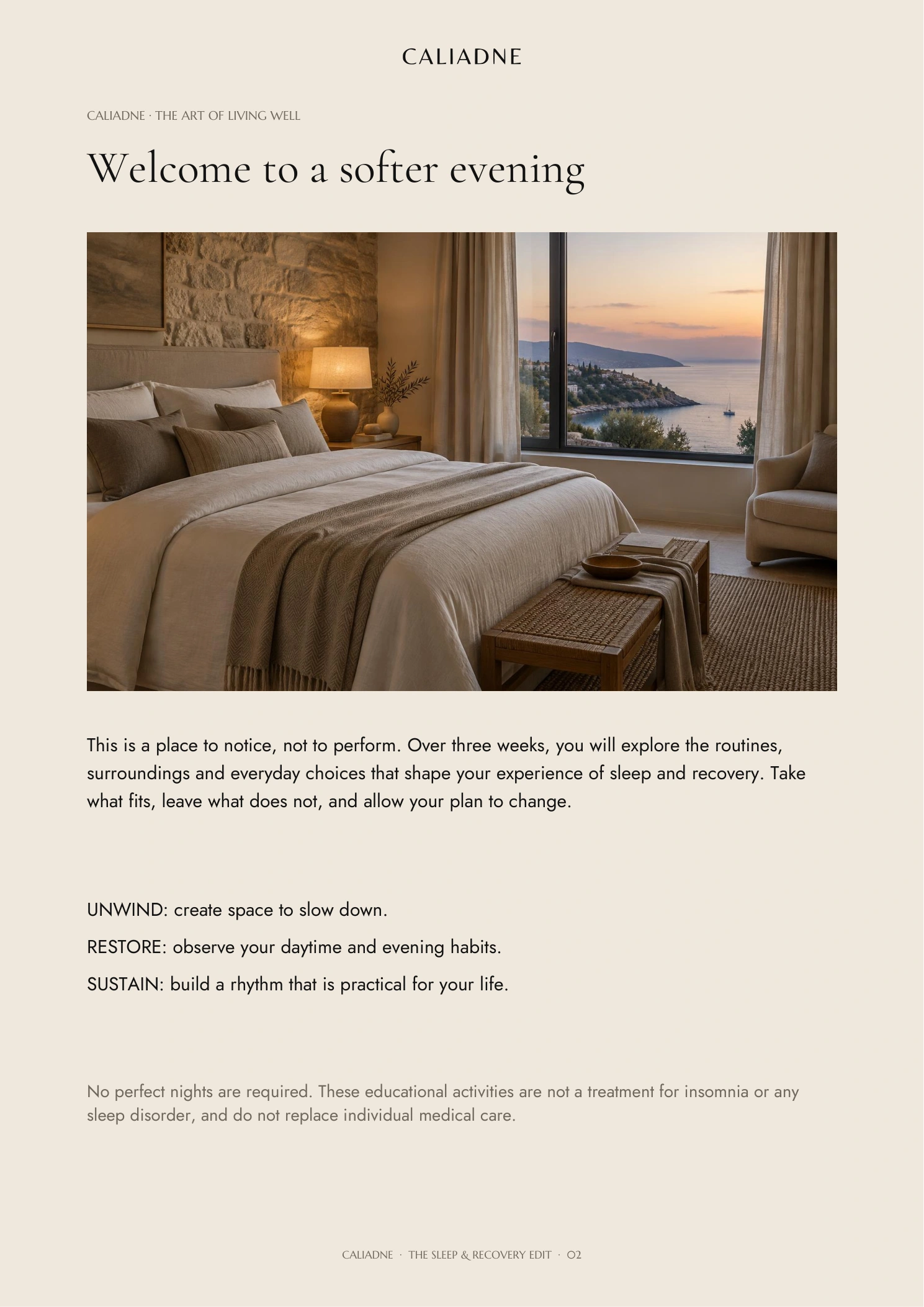 The Sleep & Recovery Edit — sample page 1