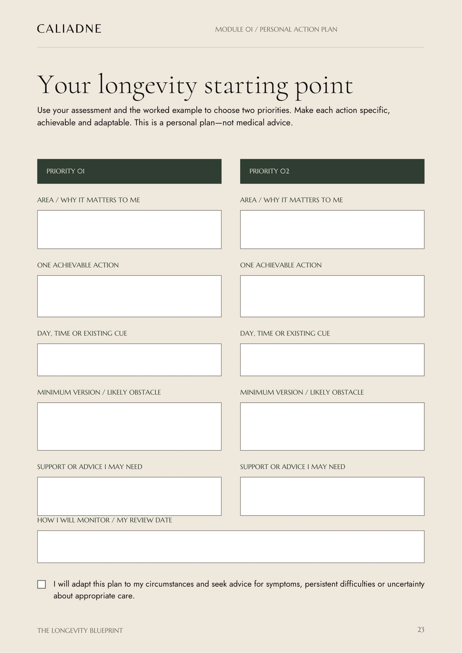 The Longevity Blueprint — sample page 3
