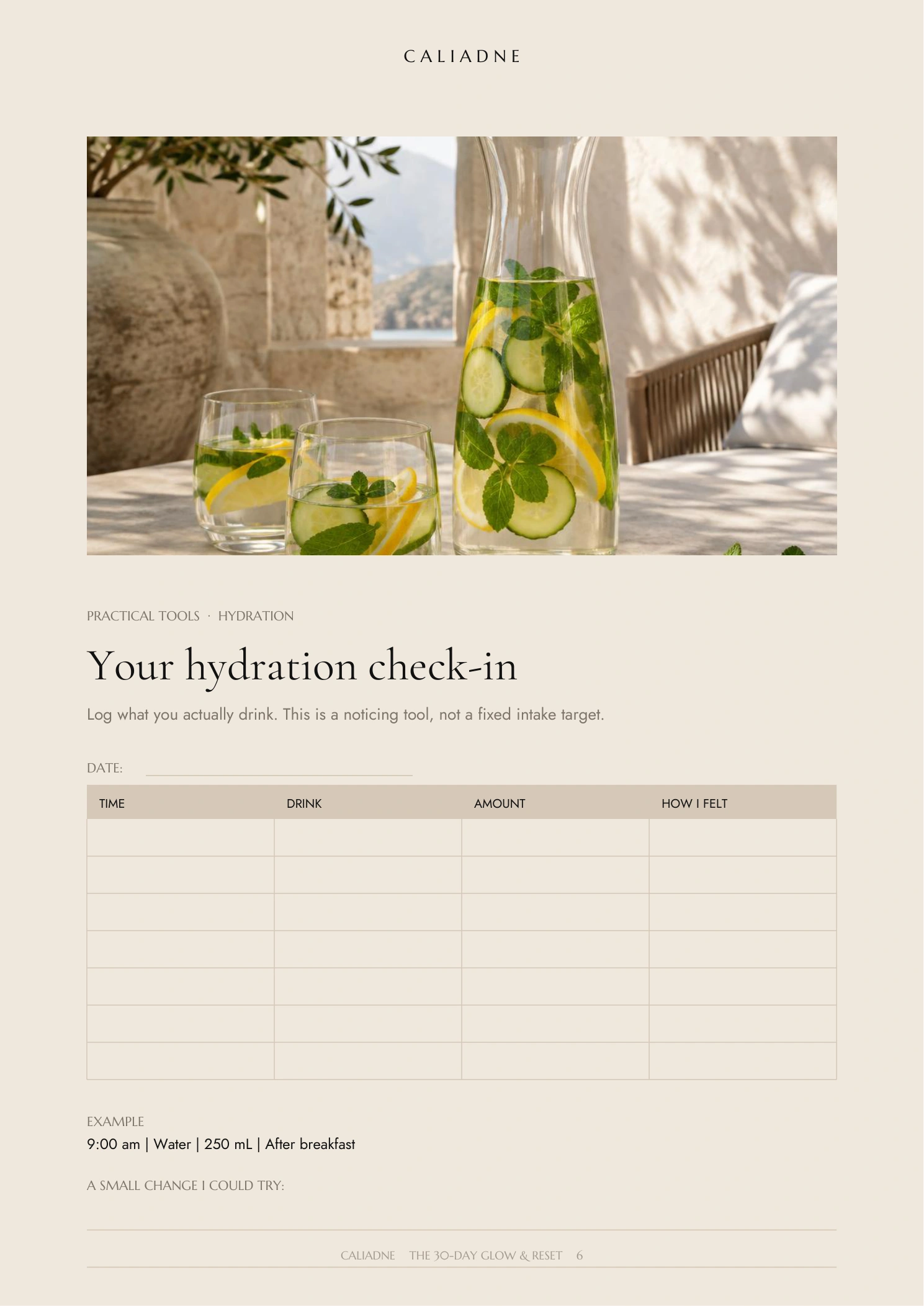 The 30-Day Glow & Reset — sample page 1